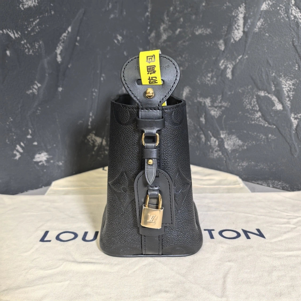 Louis Vuitton Allin BB Black Leather Shoulder Bag Top Handle Bag Women