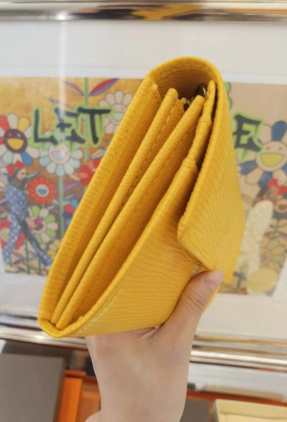 Louis Vuitton Yellow Epi Leather Wallet For Women