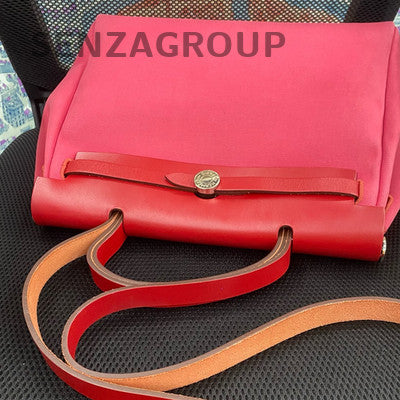 Hermès Herbag 31 Pink Red Shoulder Bag Women's Fashion Classic