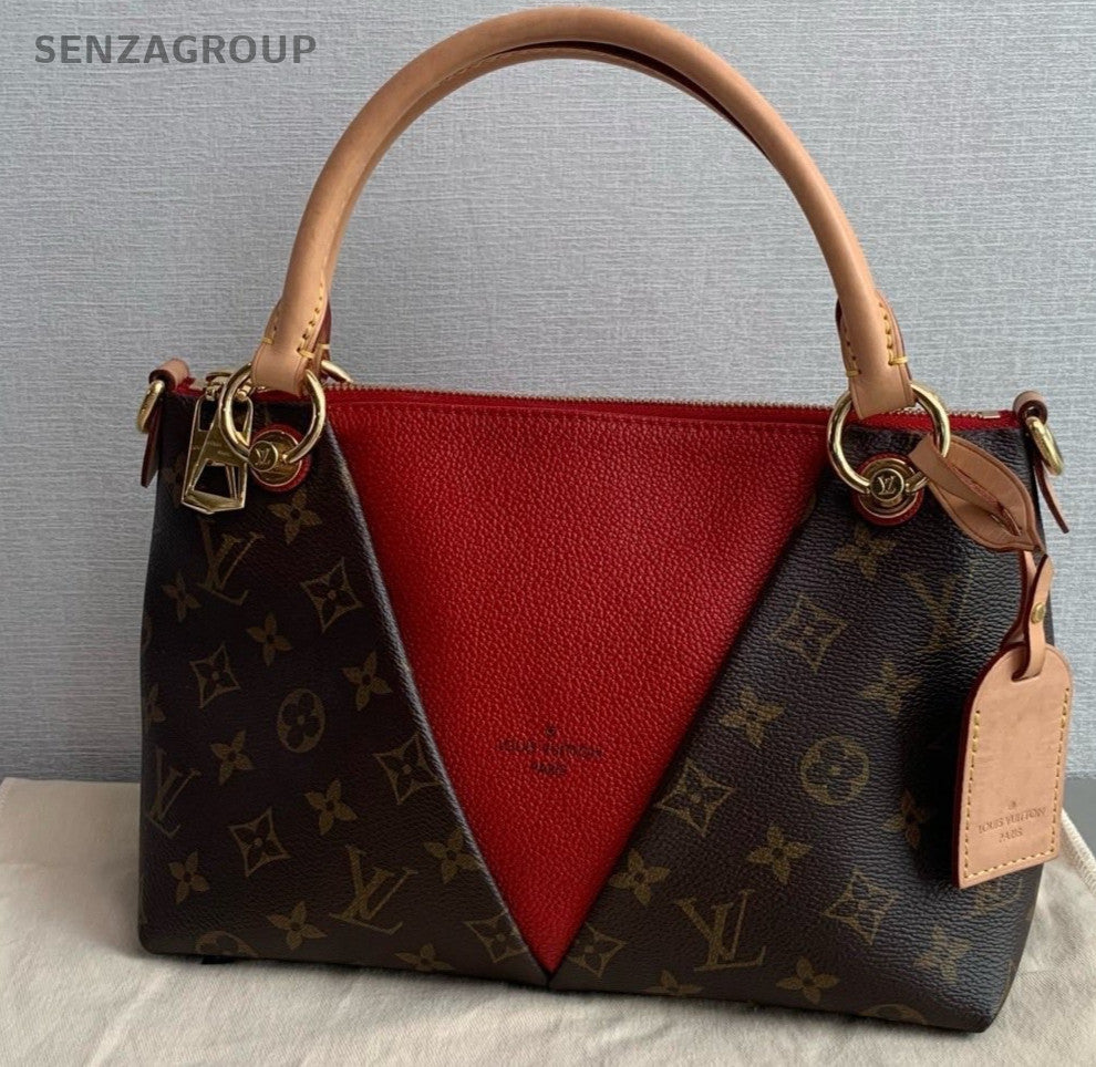 Louis Vuittontote bb Monogram Top Handle Shoulder Crossbody Bag Rare Red