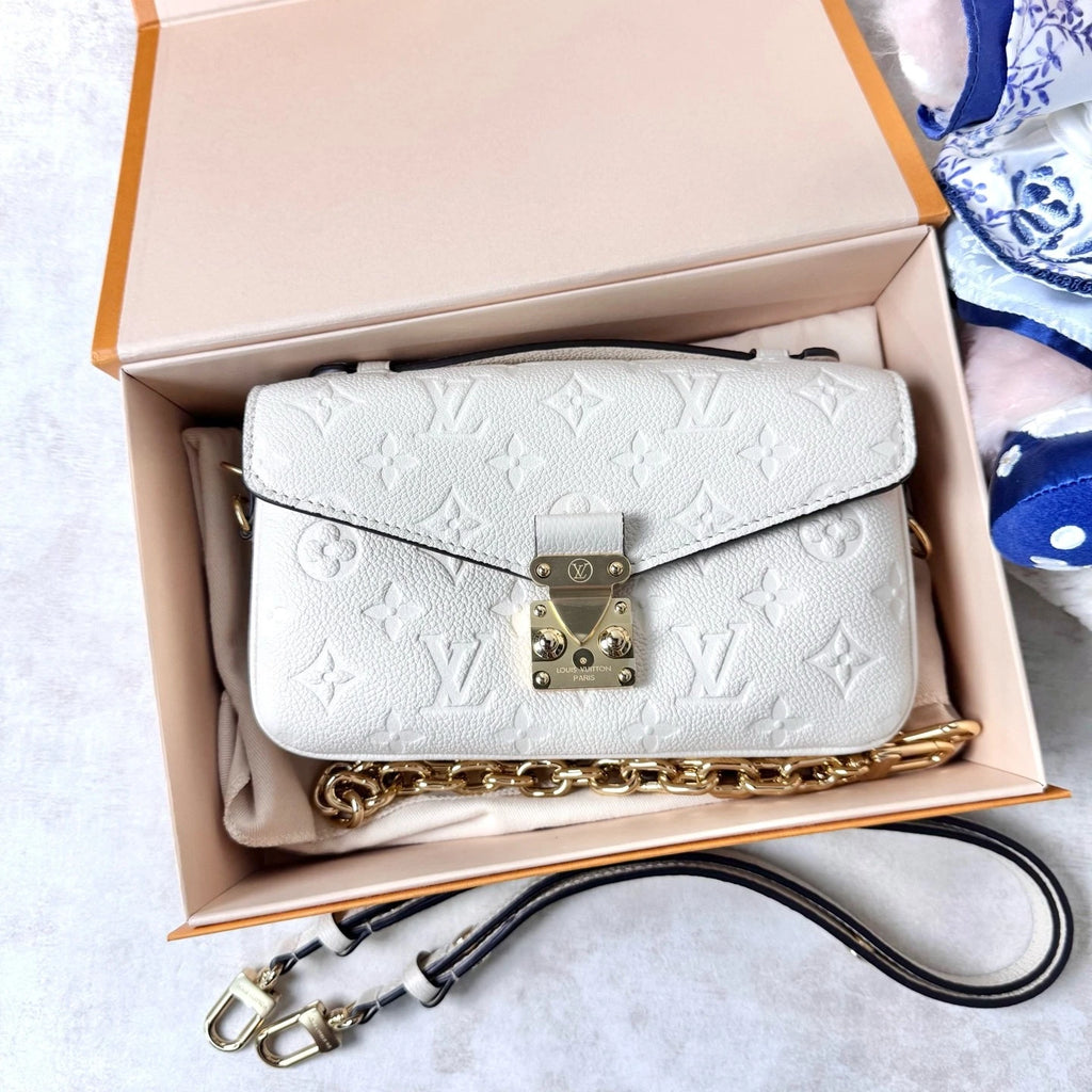 Louis Vuitton White Epi Leather Mini Messenger Bag For Women