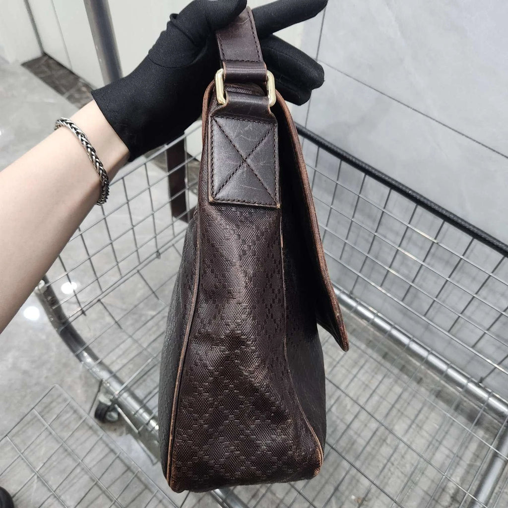 Gucci Brown Flap Shoulder Crossbody Messenger Bag For Women