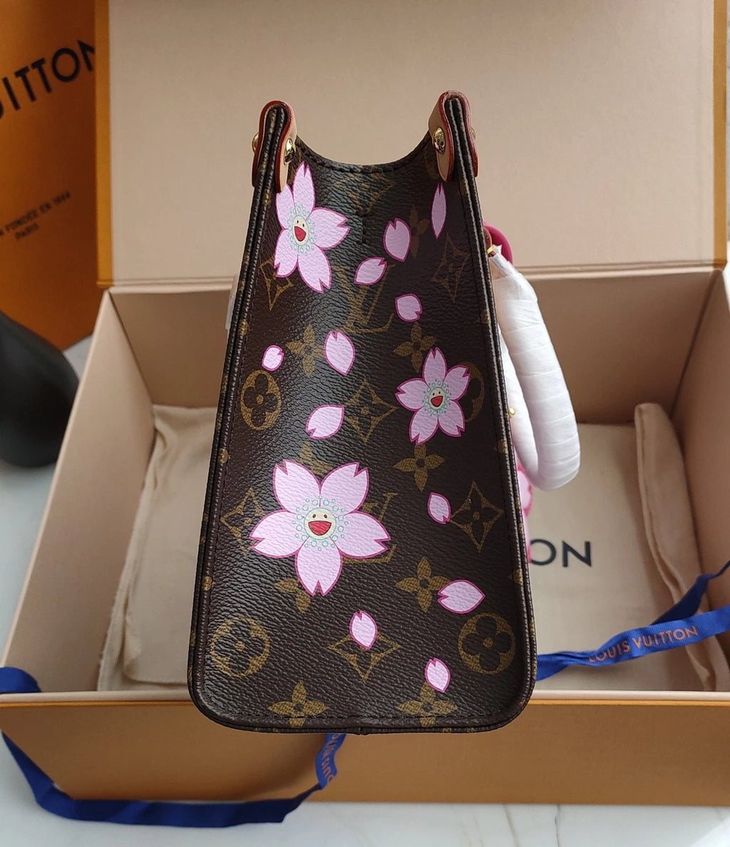 Louis Vuitton x Takashi Murakami Sakura OnTheGo Small Tote Bag For Women