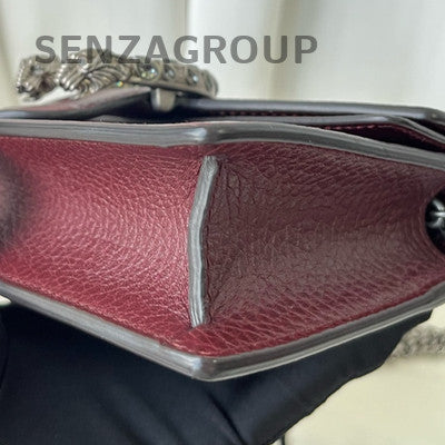 Gucci Dionysus Mini Chain Bag Red Silver Hardware Classic Women's