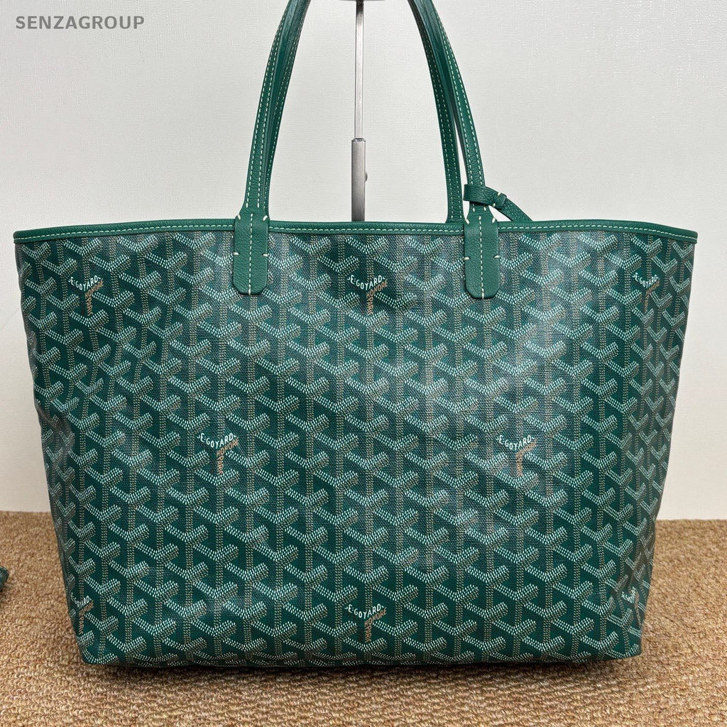 Goyard Anjou Tote Shoulder Bag Green Silver Women Classic Fashion