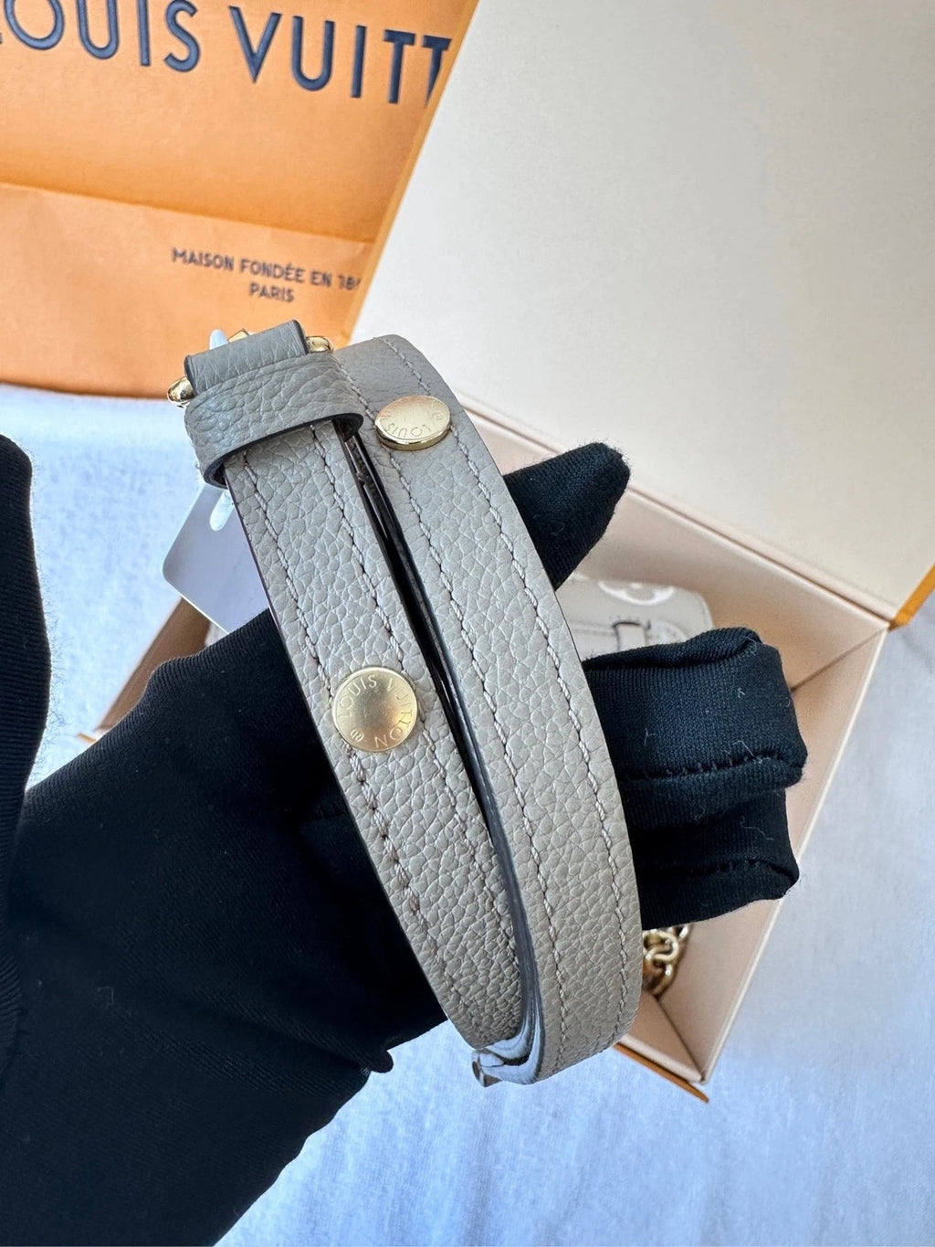 Louis Vuitton Pochette Metis Grey Mini Messenger Crossbody Bag