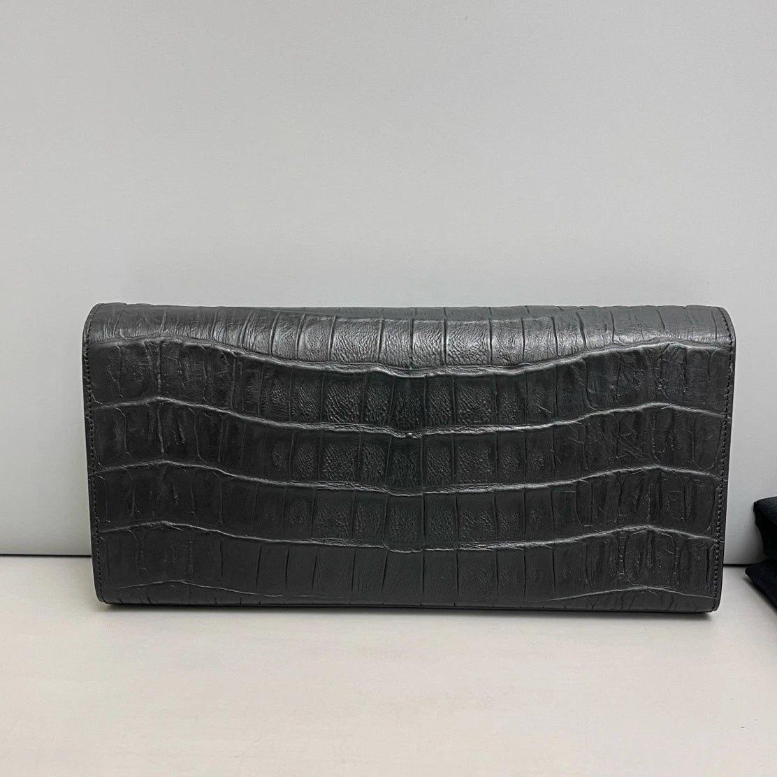Saint Laurent Kate Clutch Black Silver Used Women Classic