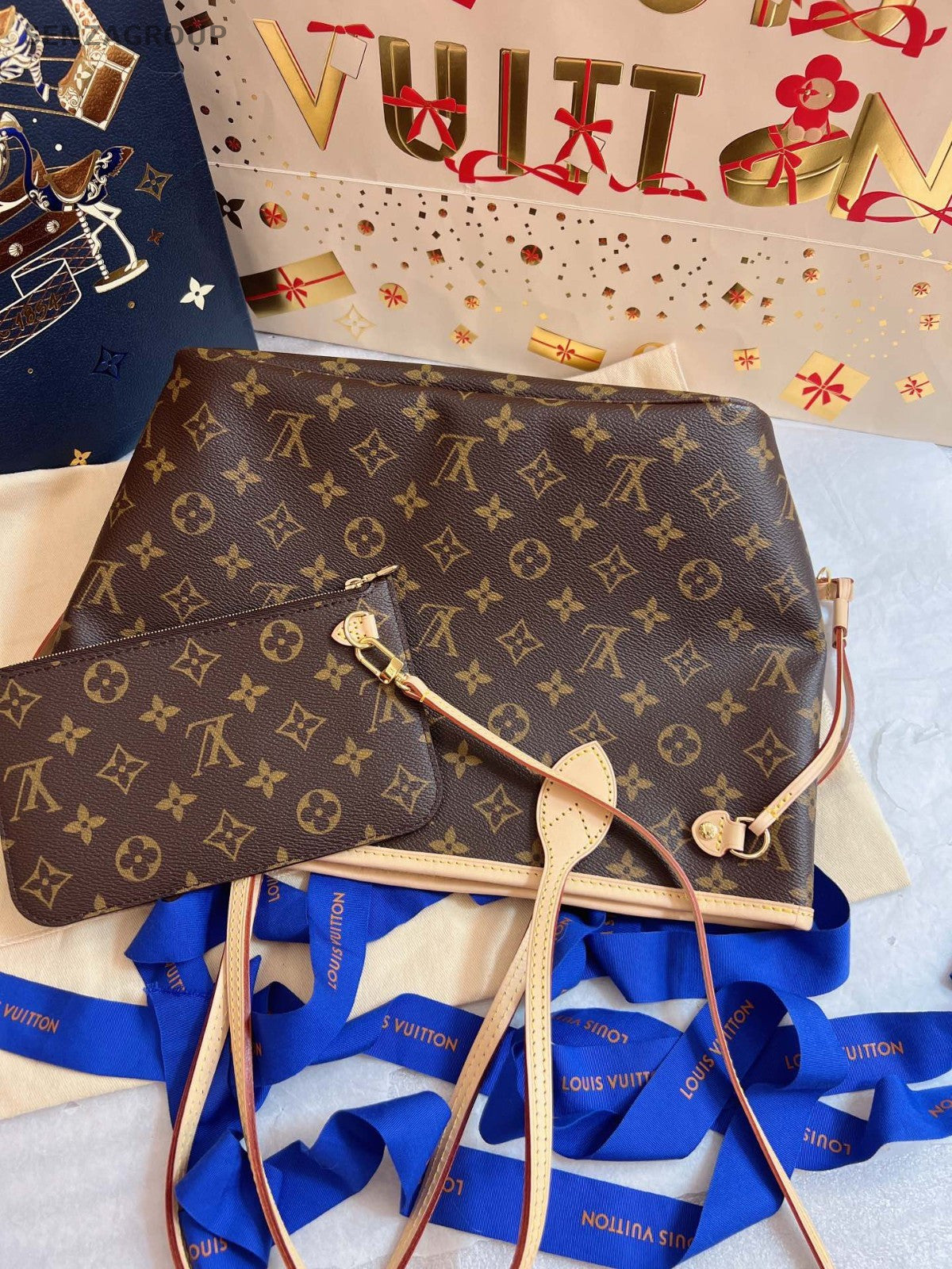 Louis Vuitton Neverfull PM Monogram Tote Shoulder bag Brown Woemn Brand NEW