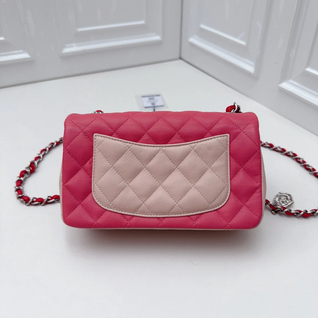 Chanel Classic Flap MINI Chain Shoulder Crossbody Bag RED Women Classic