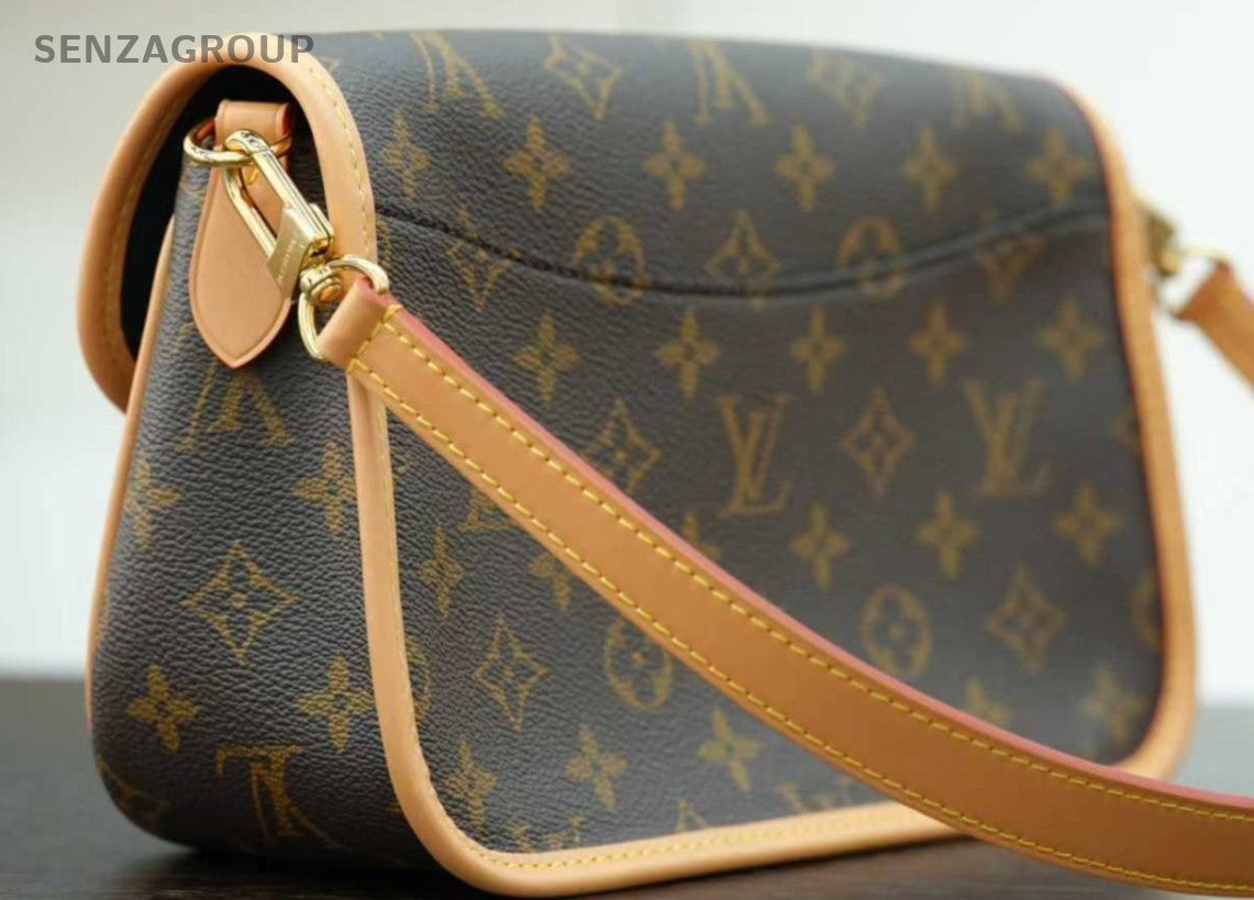 Louis Vuitton Diane Monogram 2Way Shoulder Bag Crossbody Brown Used Women