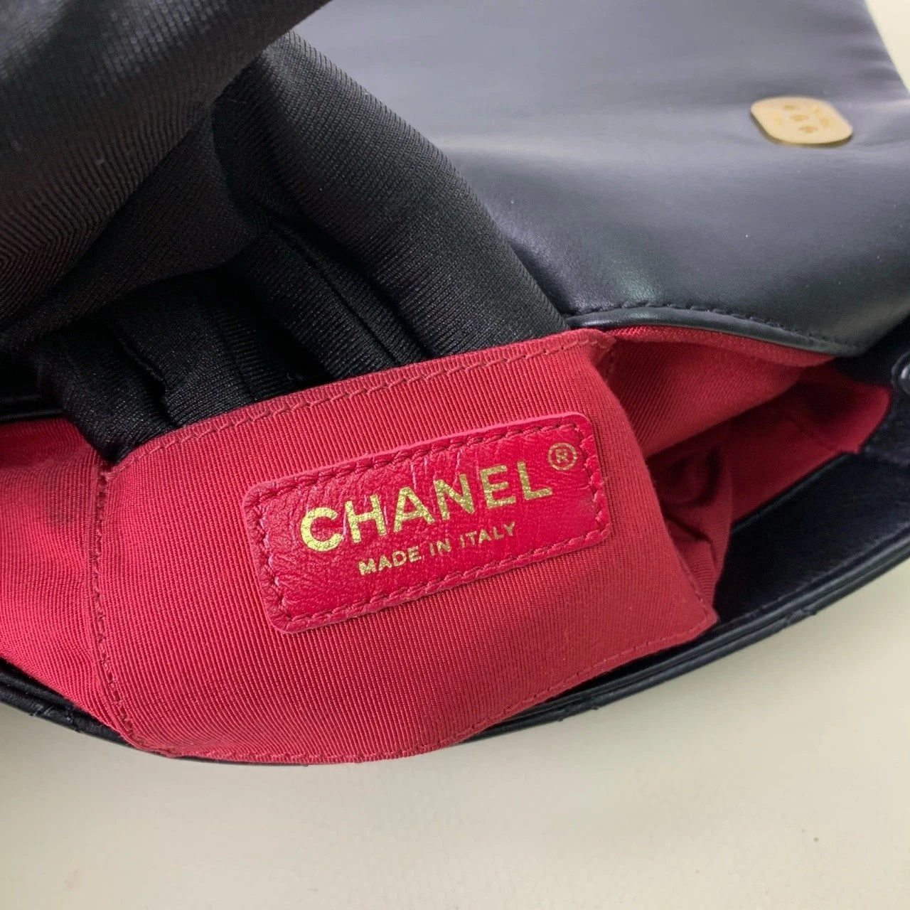 CHANEL Black Leather Pearl CF Mini Crossbody Bag For Women