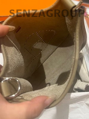Hermès Mini Evelyne Bag Beige Silver Hardware Women's Fashion Crossbody