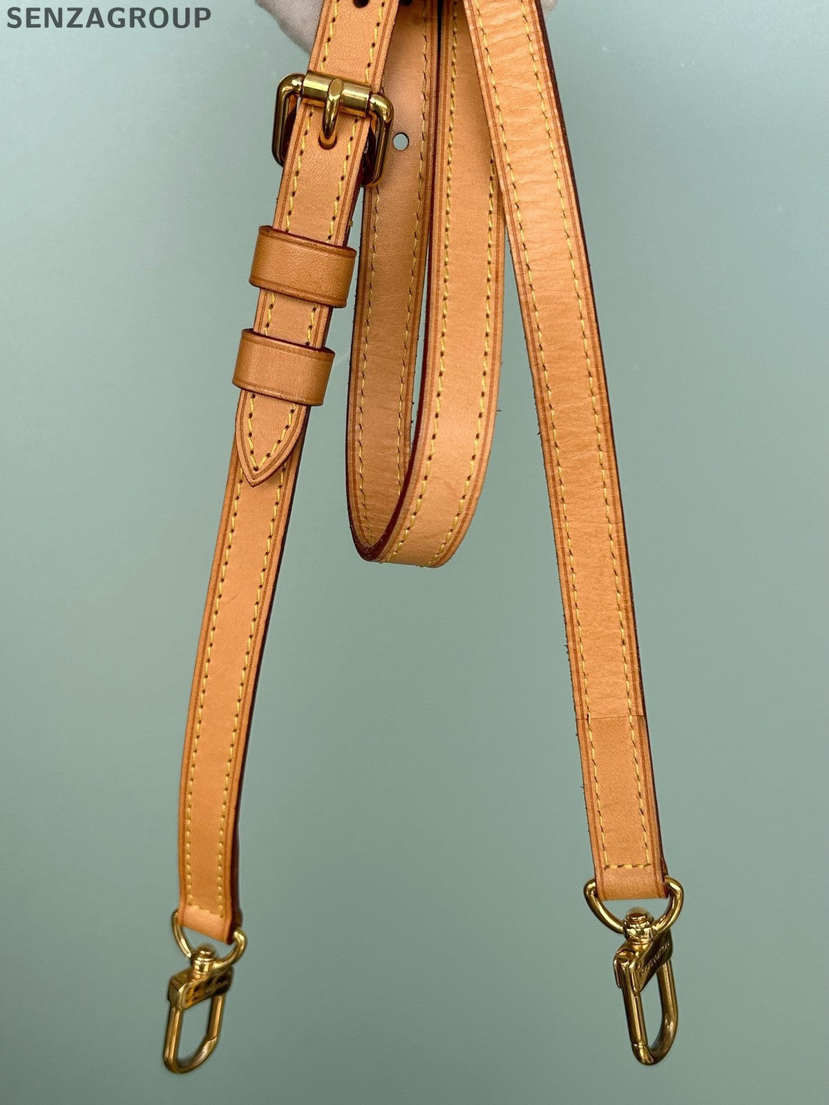 Louis Vuitton Monogram Tote Top Handle Crossbody Brown Gold Women Classic