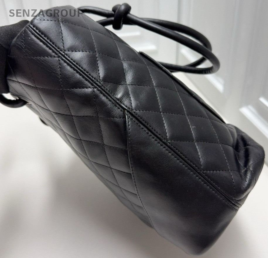 CHANEL So Black Cambon small size tote Shoulder bag