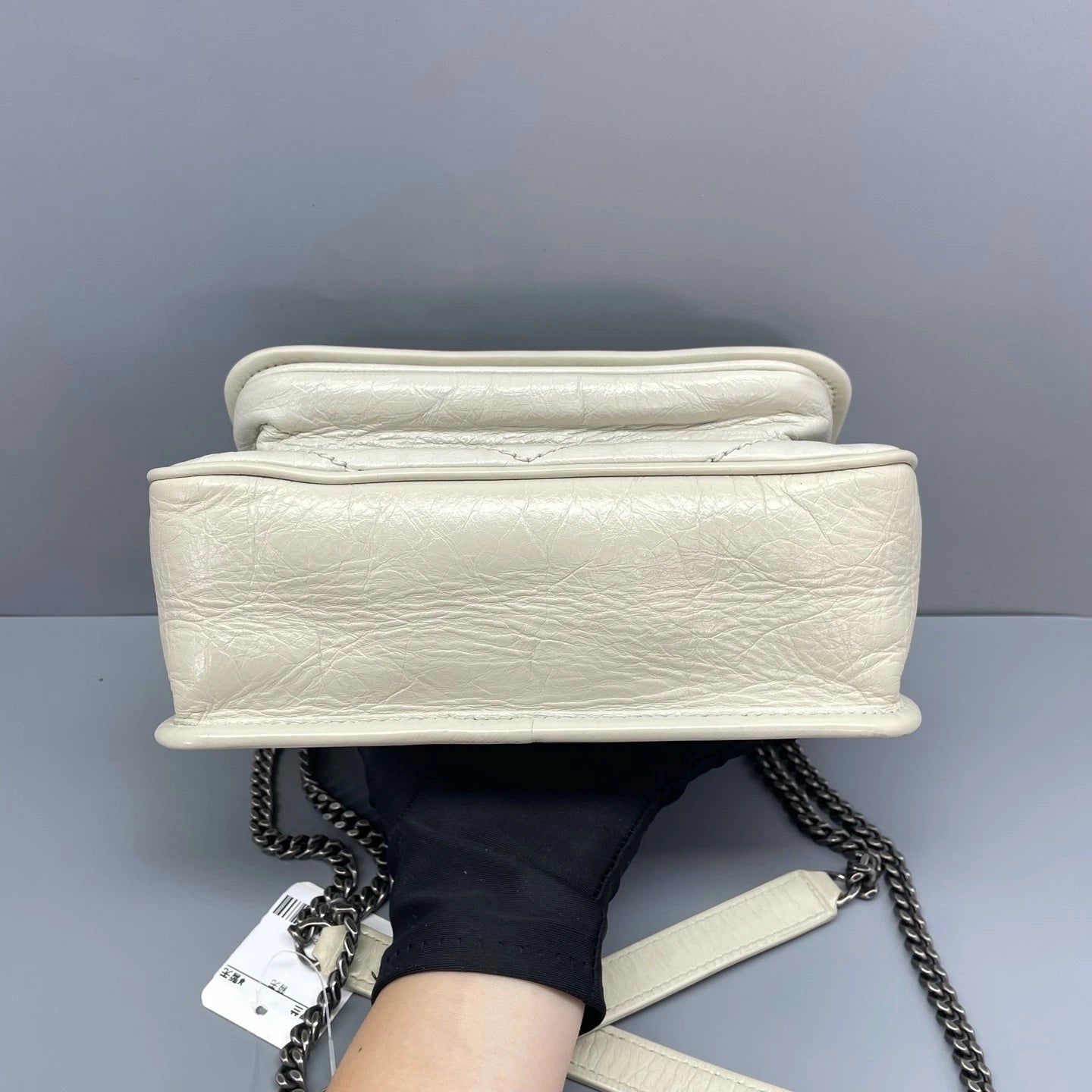 Saint Laurent Niki Leather White Shoulder Bag Excellent