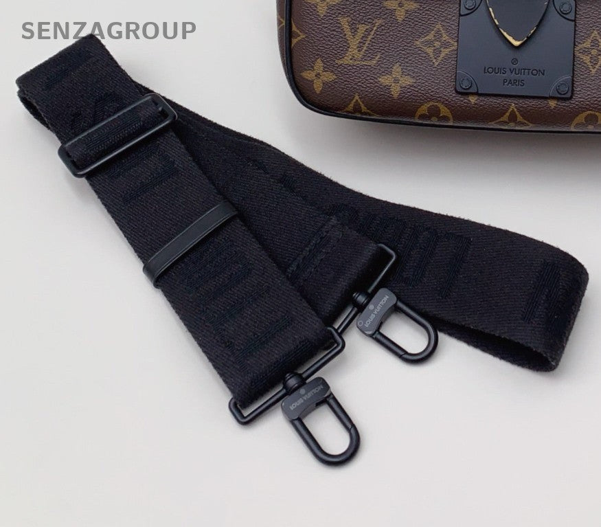 Louis Vuitton Monogram 2Way Shoulder Bag Crossbody Brown Black Unisex Adults