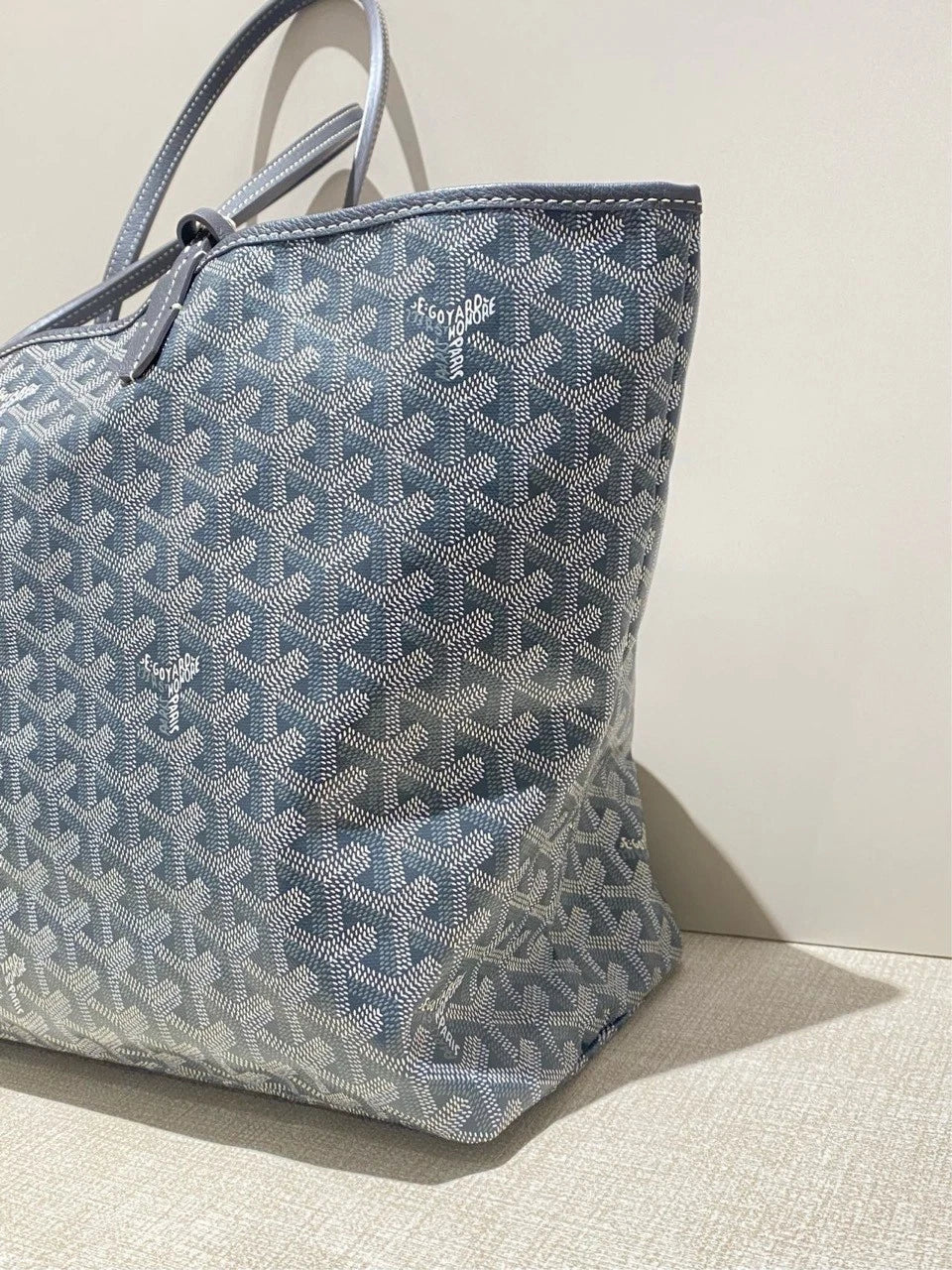 Goyard Gray Canvas Two-in-one Tote Shopping Bag For Women