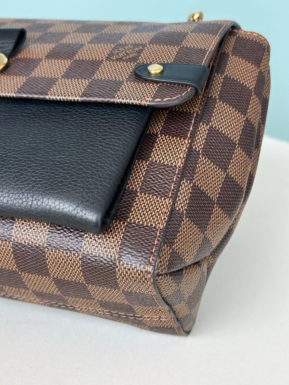 Louis Vuitton Vavin Chain Shoulder Crossbody Brown Black Gold Women Classic