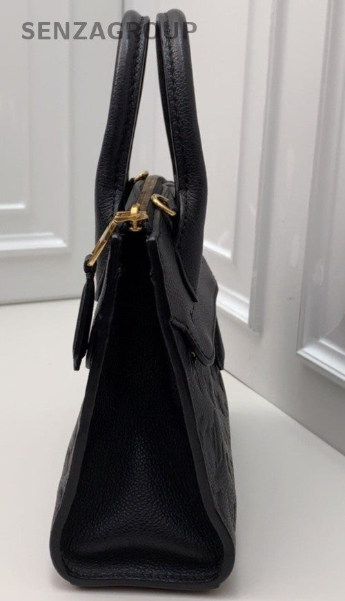 Louis Vuitton City steamer mini Bag Calfskin Top Handle Shoulder Bag Black