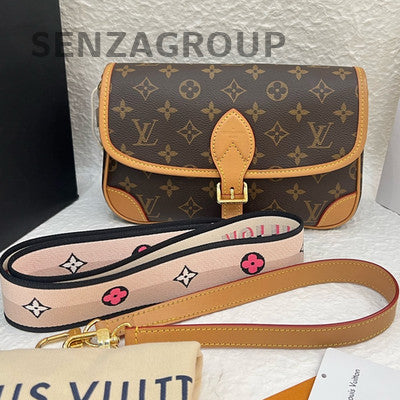 Louis Vuitton Monogram Fendi Baguette Shoulder Crossbody Bag Brown Gold