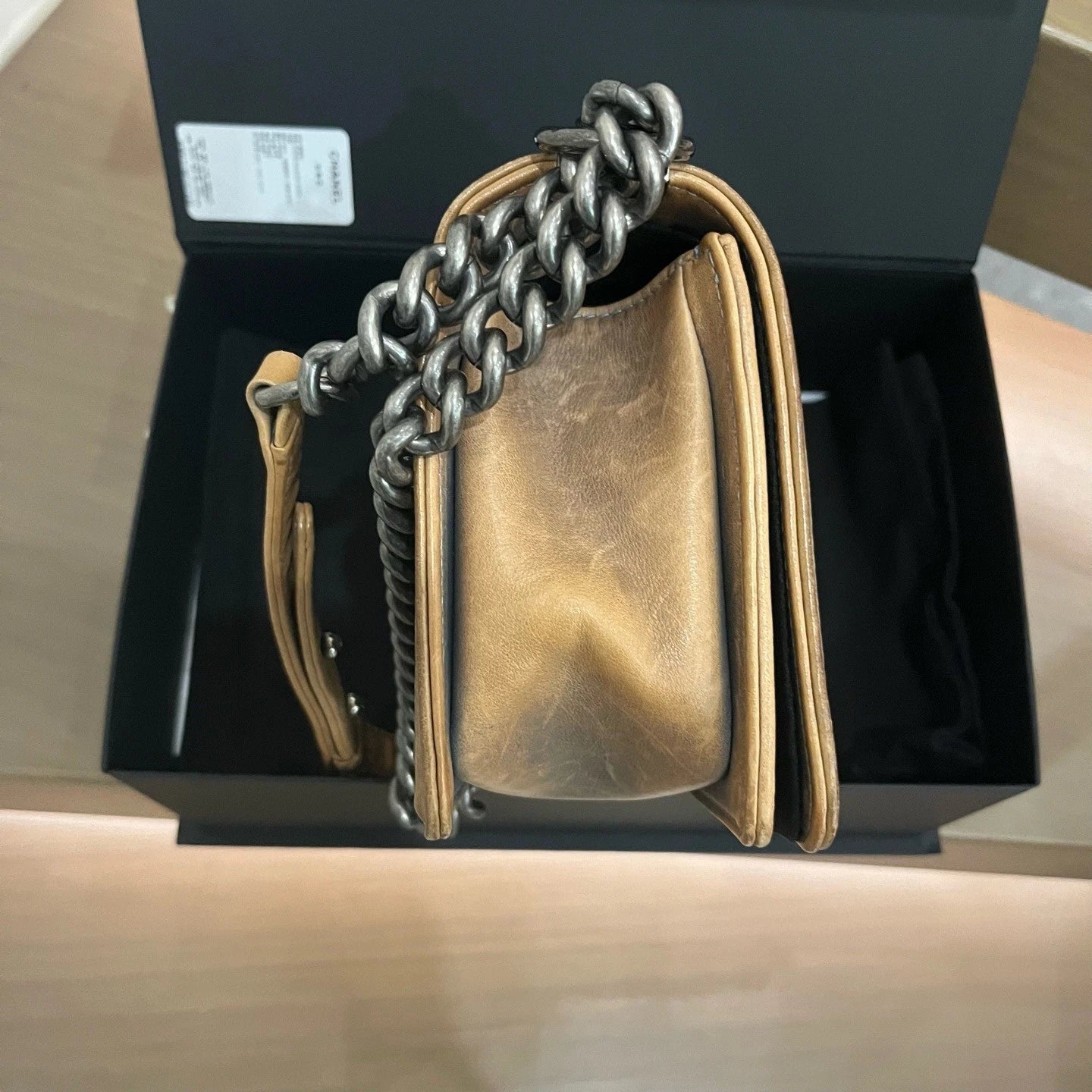 Chanel Leboy MM Shoulder Bag Crossbody Bag Brown Women Claasic