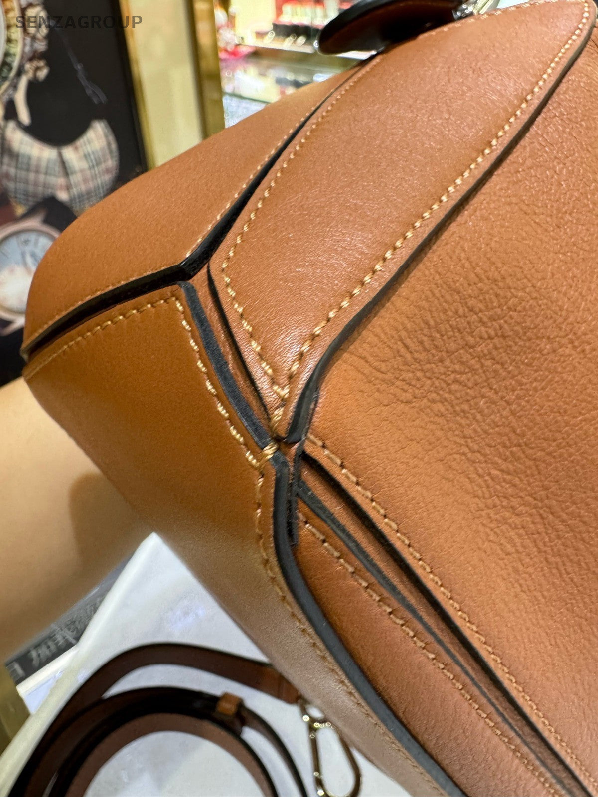 Loewe Puzzle PM Calfskin Top Handle 2way Shoulder Handbag Women Classic