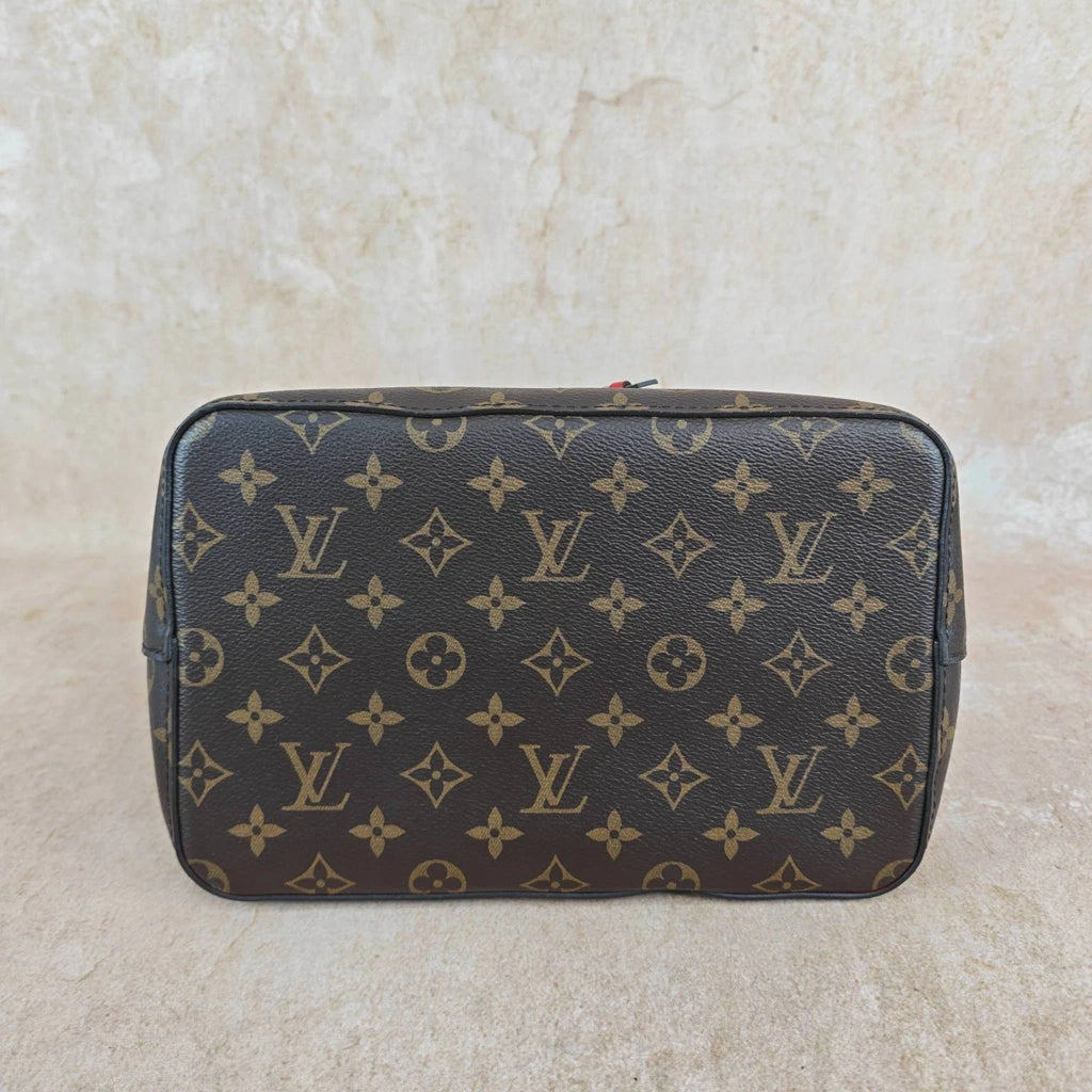 Louis Vuitton NEONOE Monogram Canvas Red Bucket Bag For Women