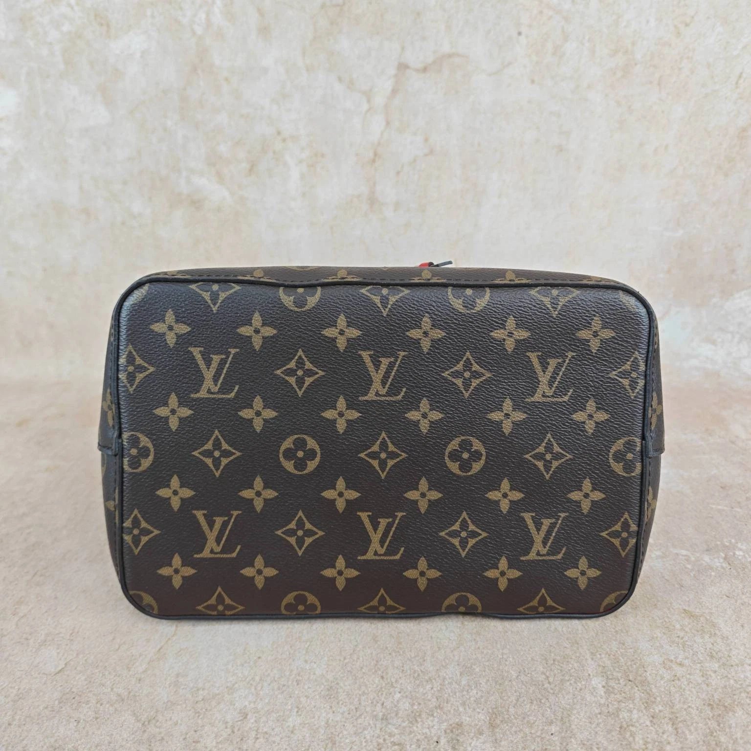 Louis Vuitton NEONOE Monogram Canvas Red Bucket Bag For Women