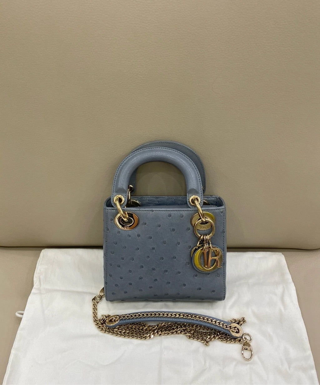 Dior Lady Dior Handbag Top Handle Excellent