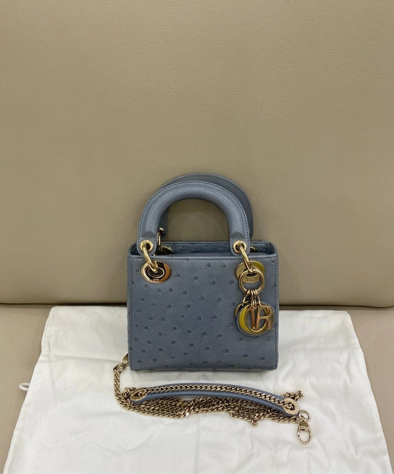 Dior Lady Dior Handbag Top Handle Excellent