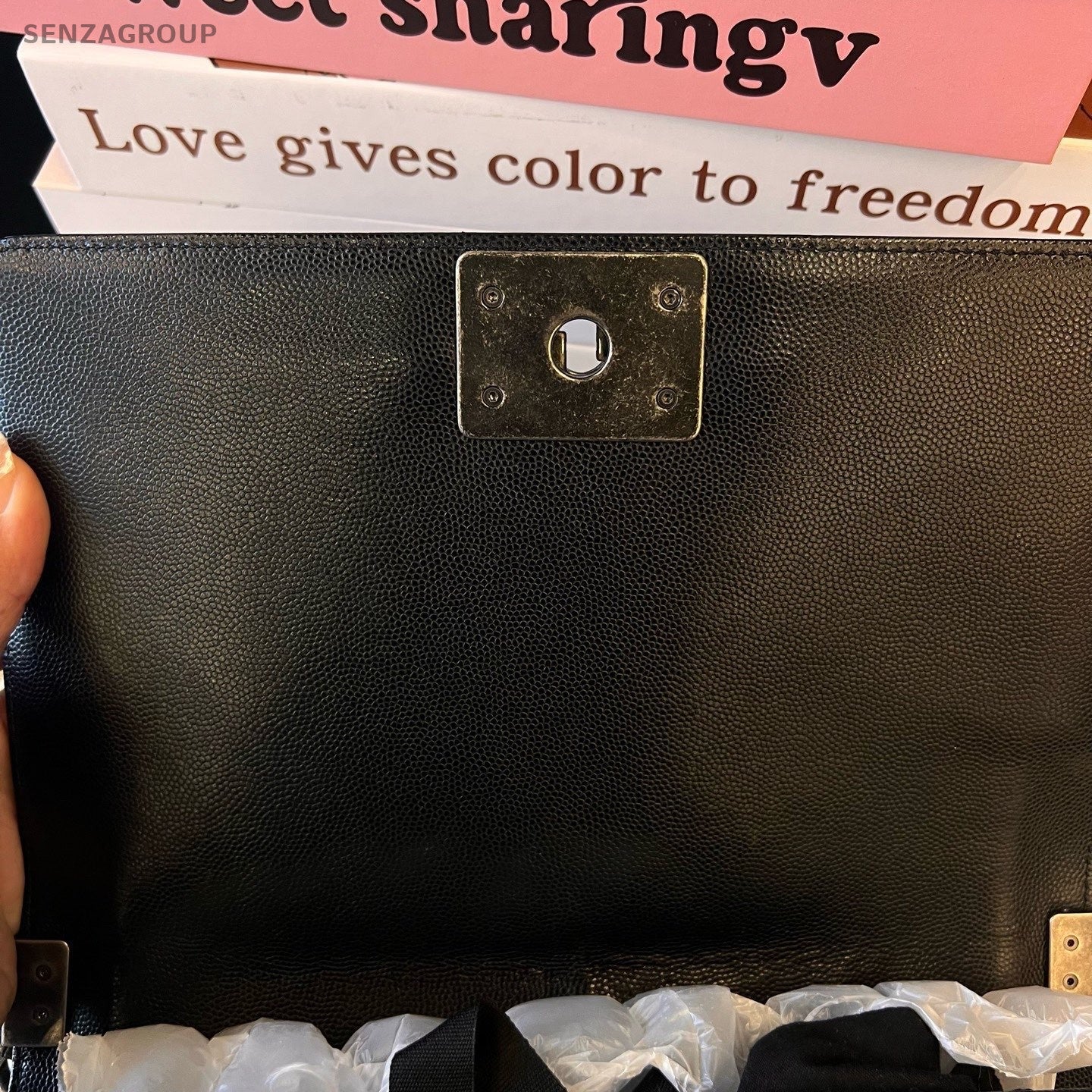 Chanel Leboy Chain Shoulder Bag Crossbody Diamond Black Silver Women Classic