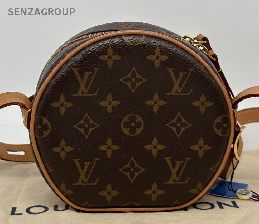 Louis Vuitton Boite Chapeau Souple PM Monogram Crossbody Brown Gold Women