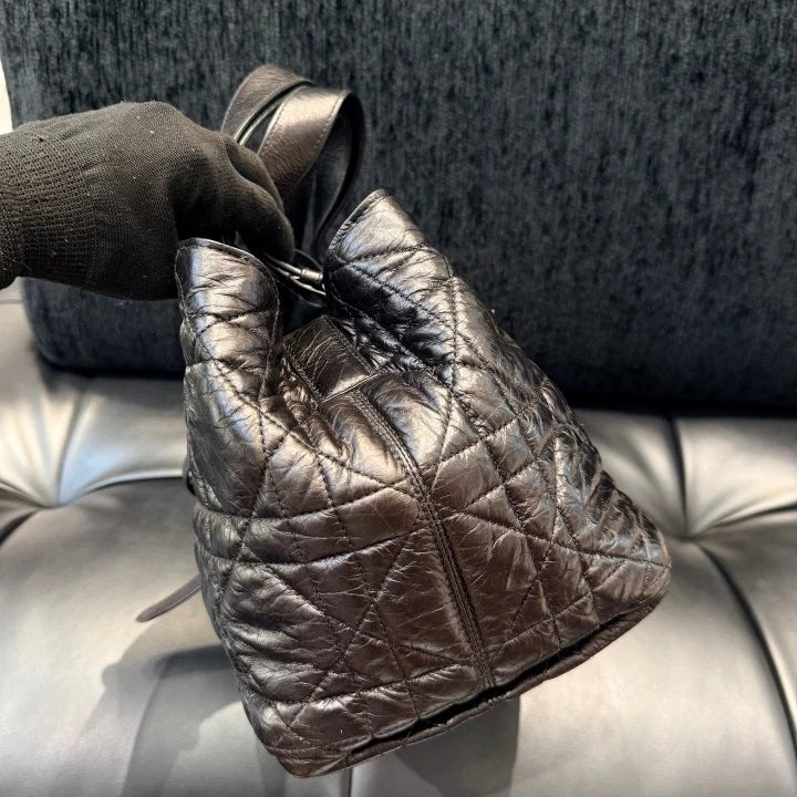 Christian Dior Toujours Tote Cannage Calfskin Top Handle Shoulder Bag D
