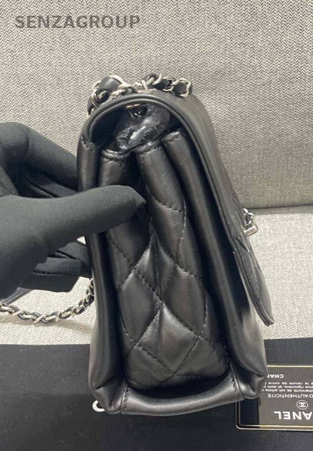 CHANEL CC Chain Shoulder bag Black Silver Women Classic