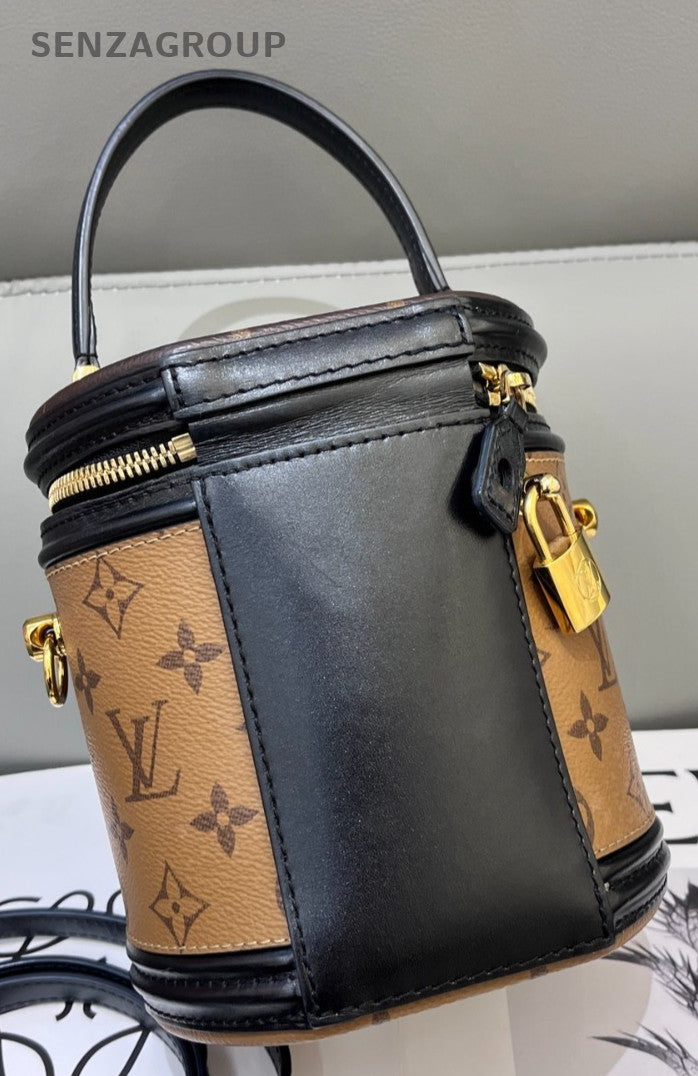 Louis Vuitton Cannes Monogram Top Handel Shoulder Crossbody Bag Women Brown