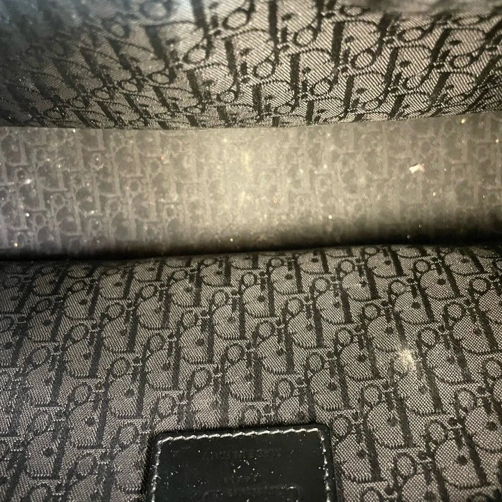 Dior Lady Dior Black Top Handle Excellent