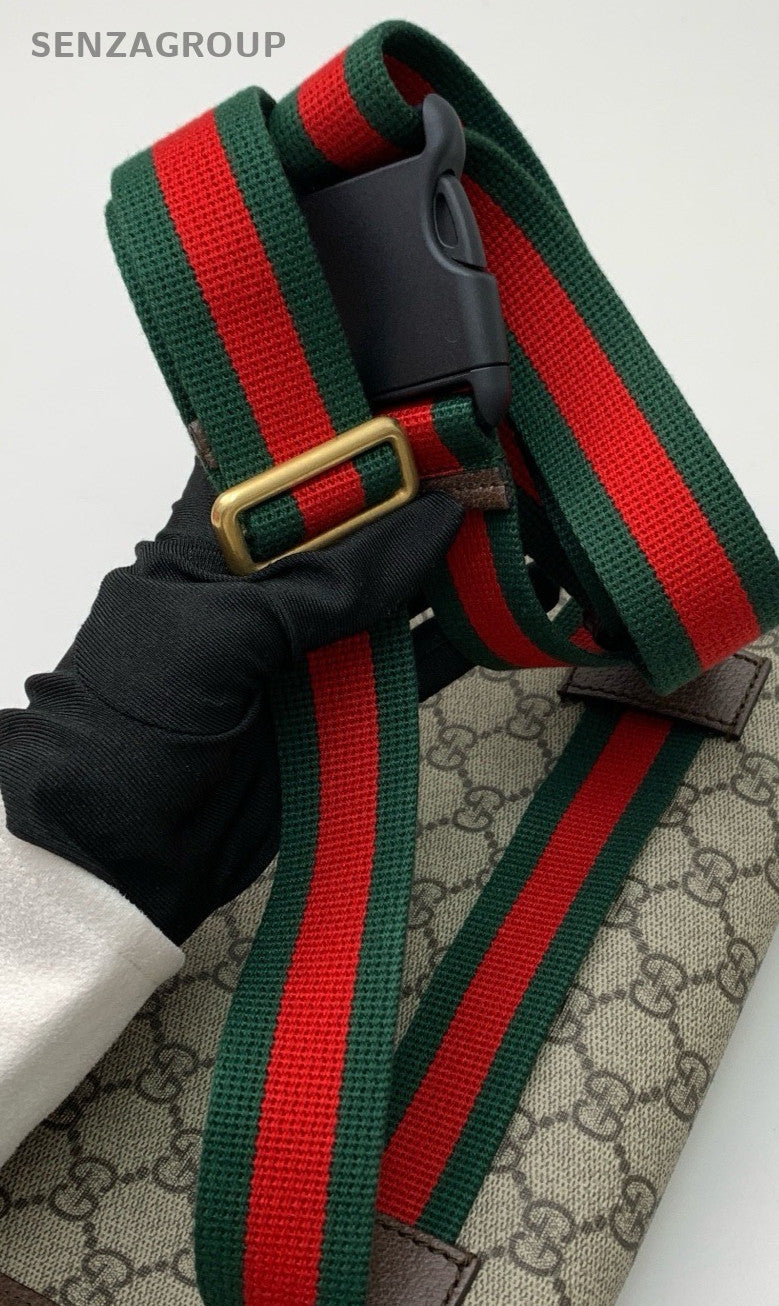 GUCCI Vintage Monogram Shoulder Bag Crossbody Brown Unisex Adults Classic