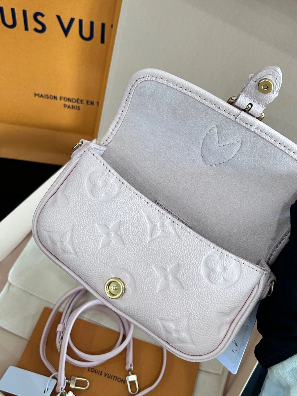Louis Vuitton Pink Mini Baguette Shoulder Bag For Women