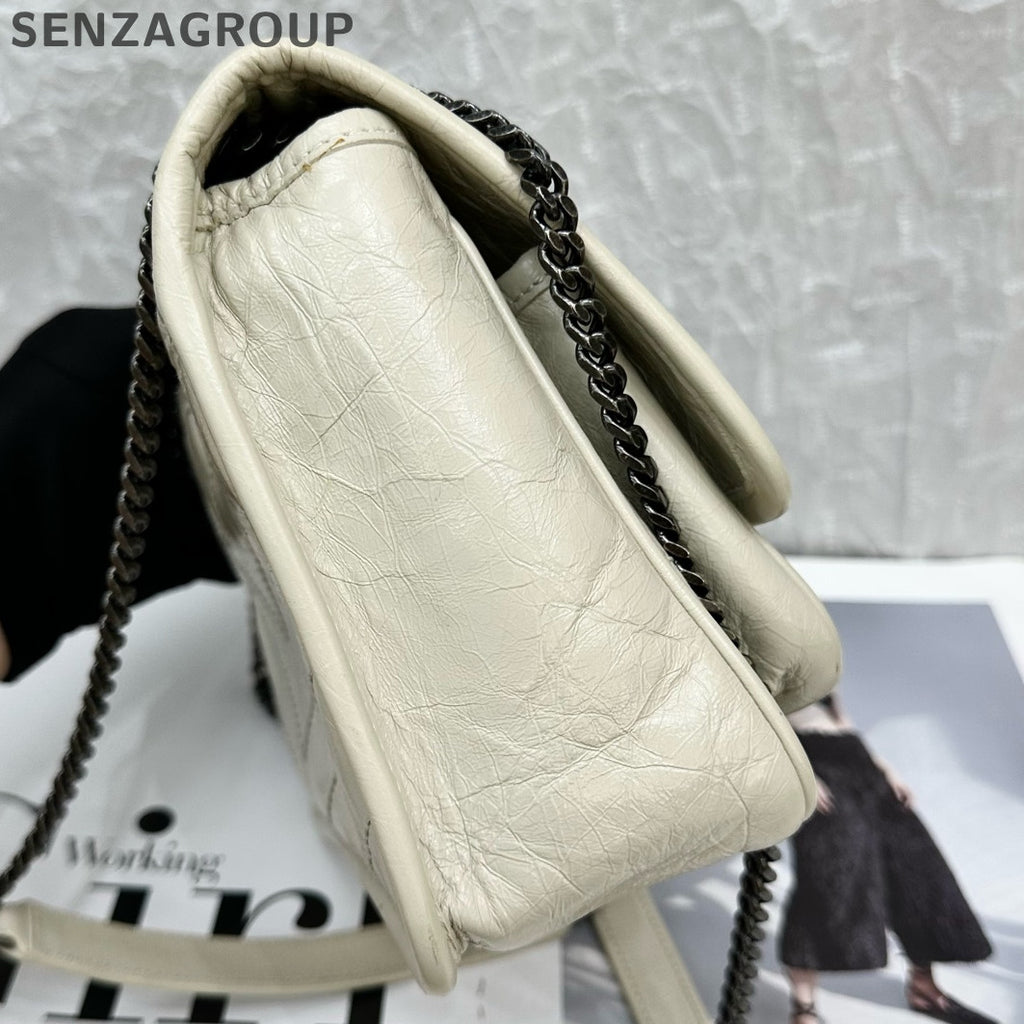 Saint Laurent Niki Baby Small Silver Chain Shoulder Crossbody Bag Classic