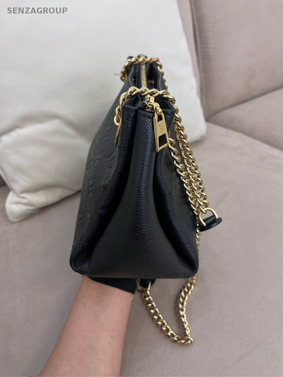 Louis Vuitton Surene bb Monogram Empreinte Chain Shoulder bag Women Black Gold