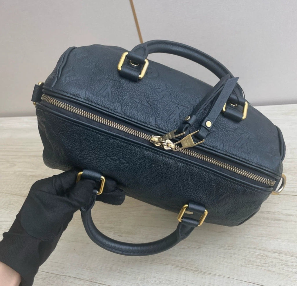 Louis Vuitton Speedy25 Monogram Calfskin Top Handle Bag Crossbody Bag Women