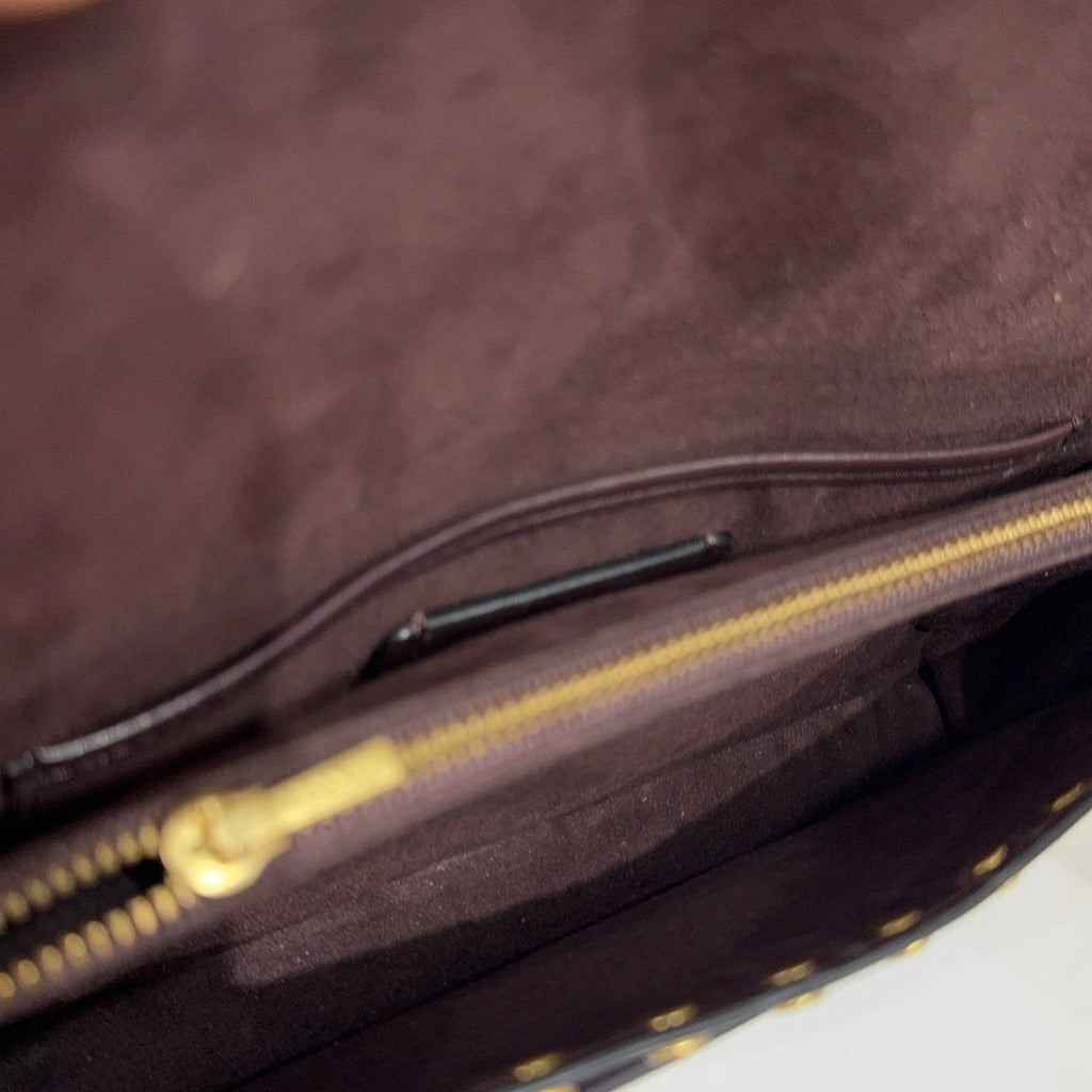 Coach Tabby 26 Black Leather Rivet Shoulder Handbag Crossbody For Women