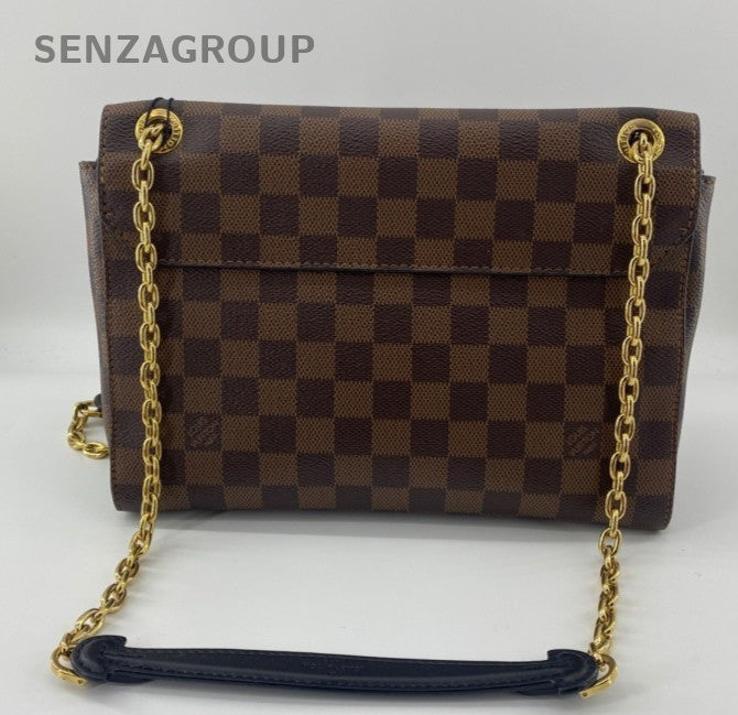 Louis Vuitton Vavin MM Chain Shoulder Bag Brown Black Gold Women Classic