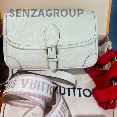 Louis Vuitton Monogram Empreinte Baguette Handbag Shoulder Bag White Gold