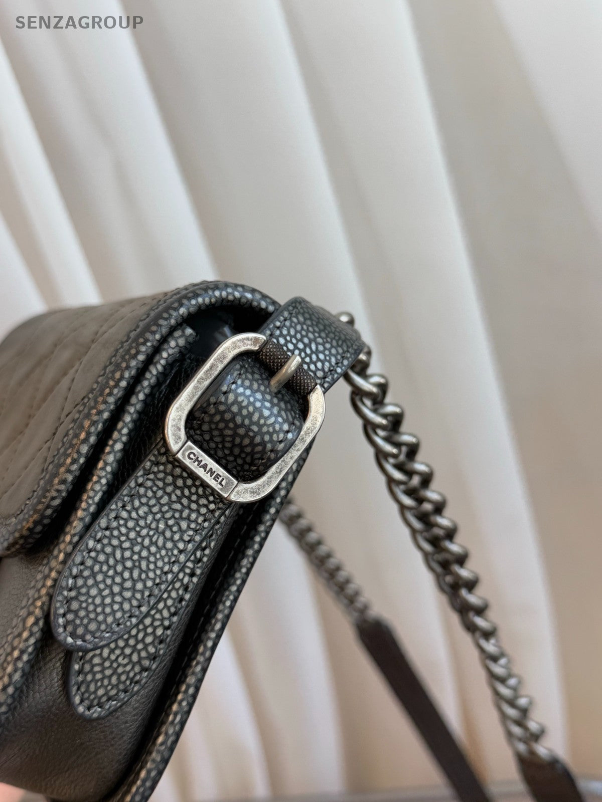 CHANEL CC Chain Diamond Pattern Shoulder bag Crossbody Women Gray