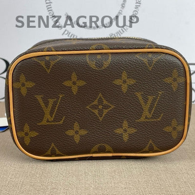 Louis Vuitton Nice Nano Monogram Zipper Pouch Women's Classic Handbag