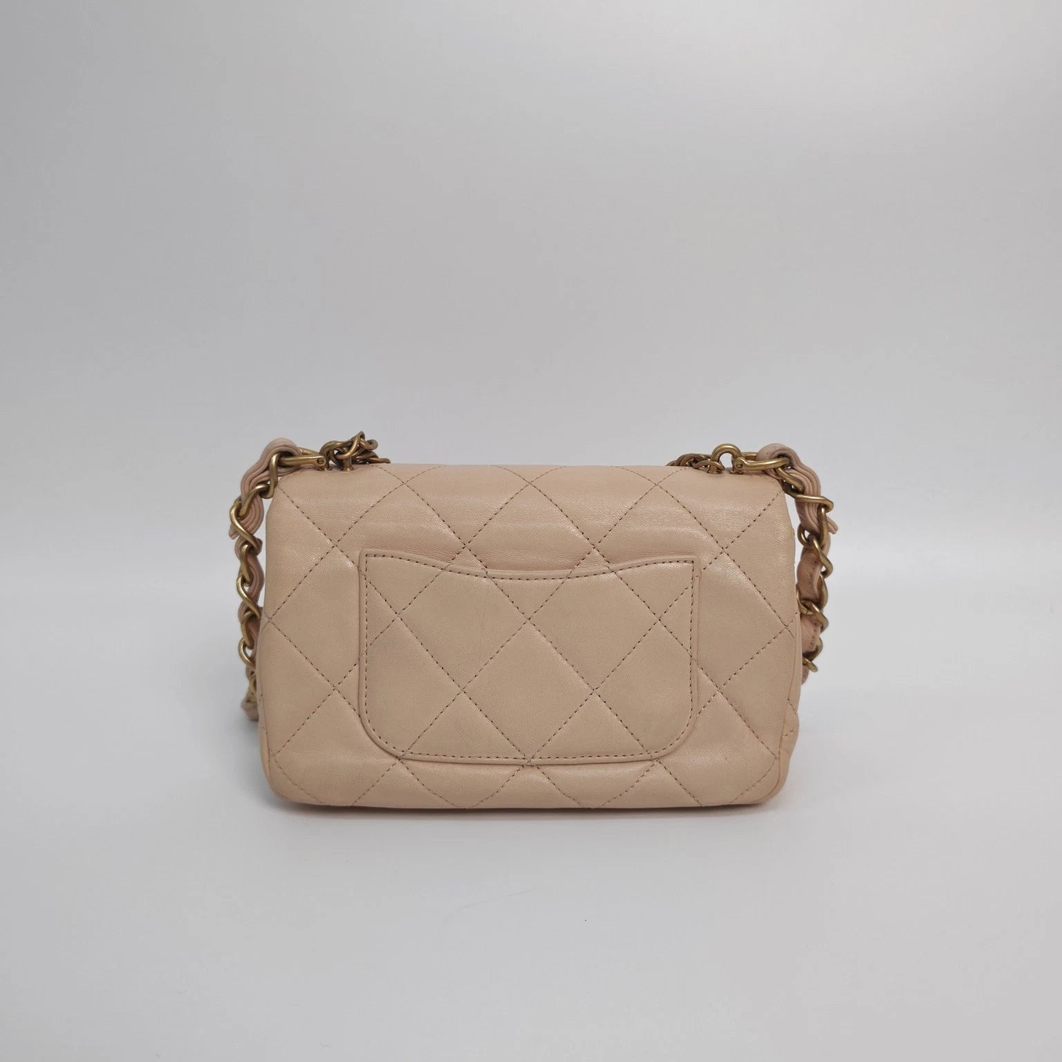 CHANEL 23S Apricot Pink Mini CF Handbag Crossbody Bag For Women