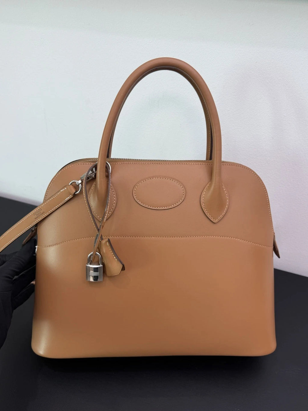 Hermes Bolide31 Chamonix Brown Handbag with Detachable Crossbody Strap SHW