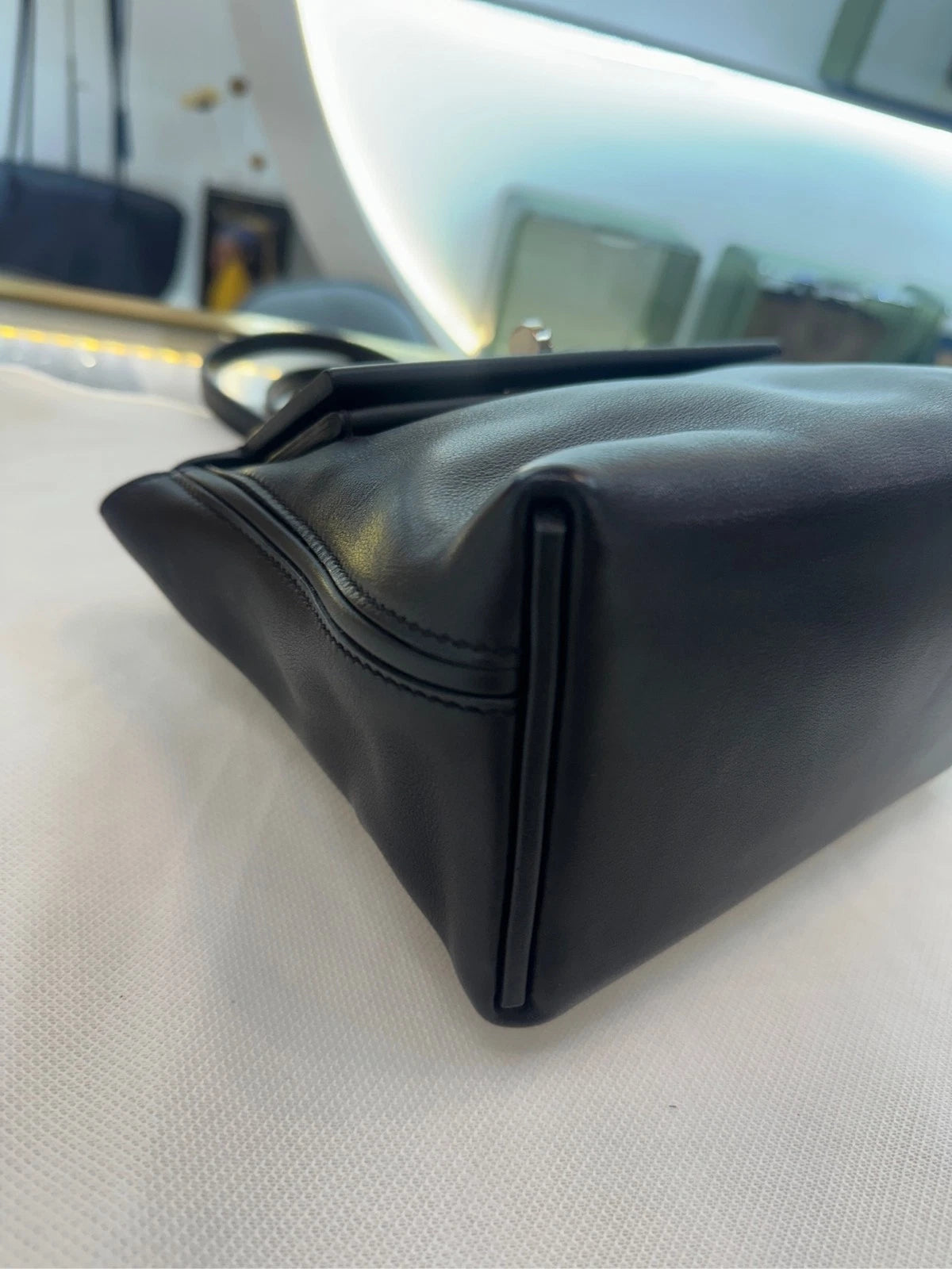 Hermes Mini 2424 Black Silver Handbag For Women