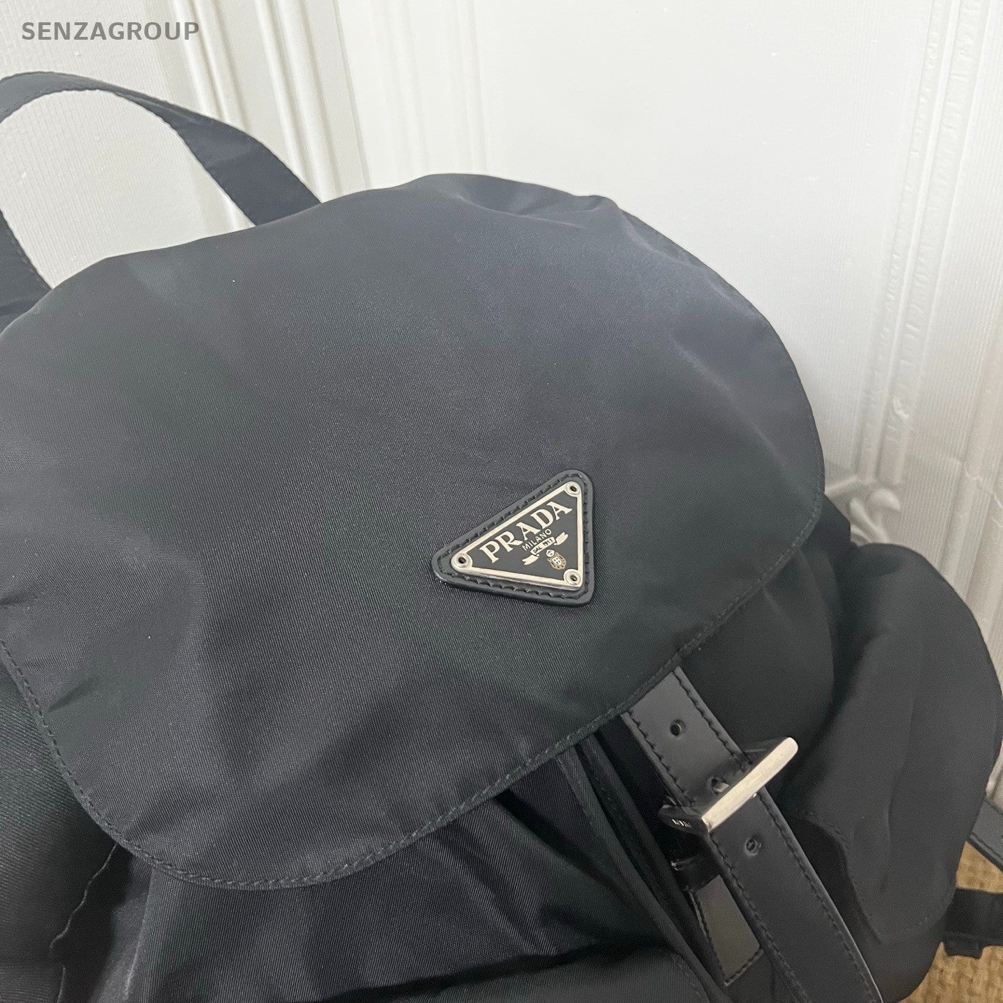 PRADA Nylon Backpack Classic Logo Top Handle bag